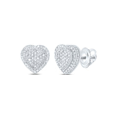3/8CTW-DIA NK FASHION HEART EARRING