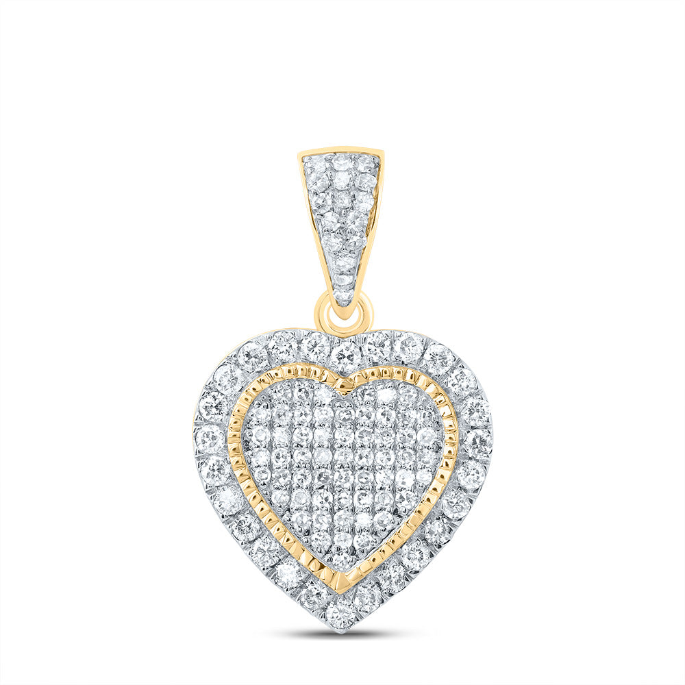 7/8CTW DIA NK FASHION HEART PENDANT