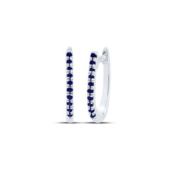 1/12CTW BS-RD NAT GEM FASHION HOOPS EARRING