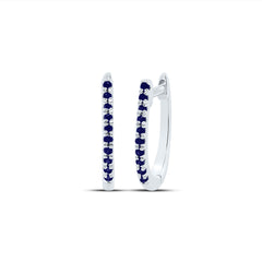 1/12CTW BS-RD NAT GEM FASHION HOOPS EARRING