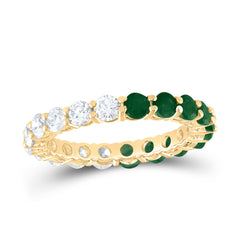 1 1/4CTW-DIA ANA M 1 1/3CTW-RD-EM NAT GEM RING