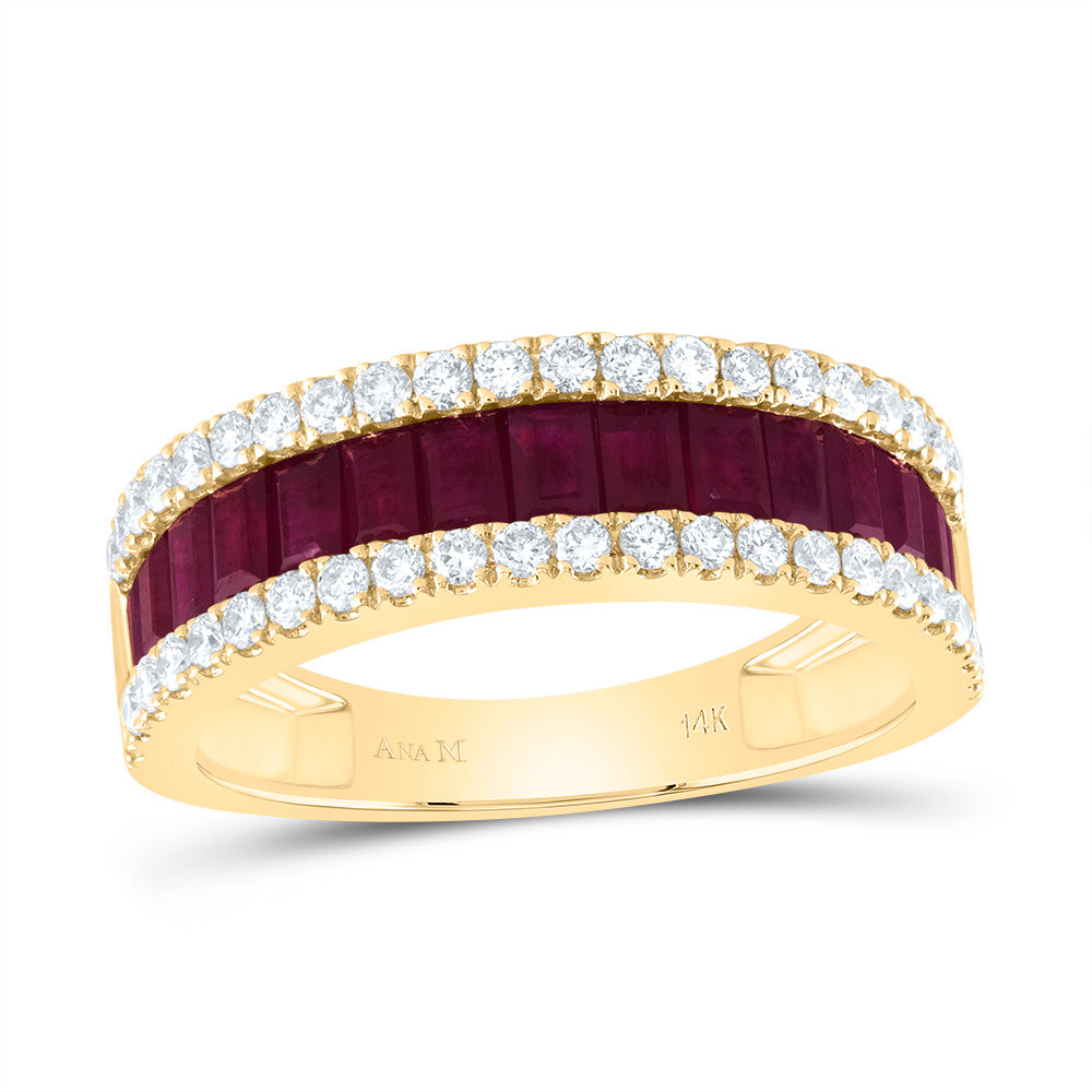 1/2 CTW-DIA ANA M 1 7/8CTW-BG-RU NAT GEM LADIES BAND