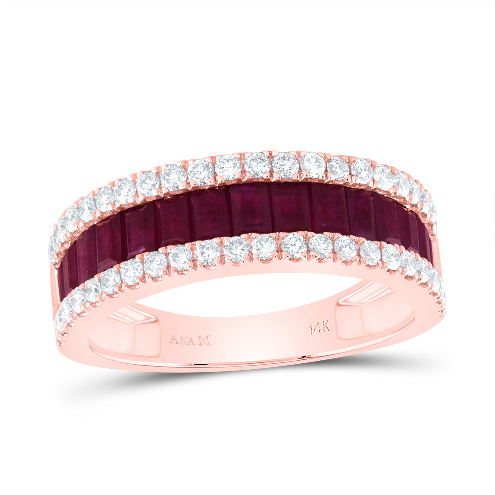 1/2 CTW-DIA ANA M 1 7/8CTW-BG-RU NAT GEM LADIES BAND