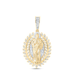 1/2CTW-DIA NK ST.JUDE MENS CHARM