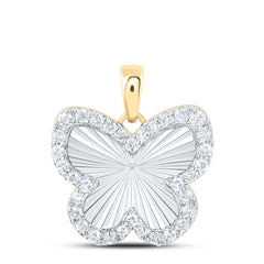 1/4CTW-DIA NK FASHION BUTTERFLY PENDANT
