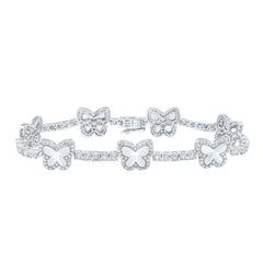 1 7/8CTW-DIA NK FASHION BUTTERFLY BRACELET (7 INCH)