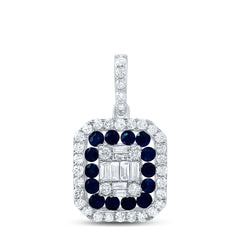 1/3CTW-DIA ANA M 1/4CTW-RD-BS NAT GEM OCTAGON PENDANT