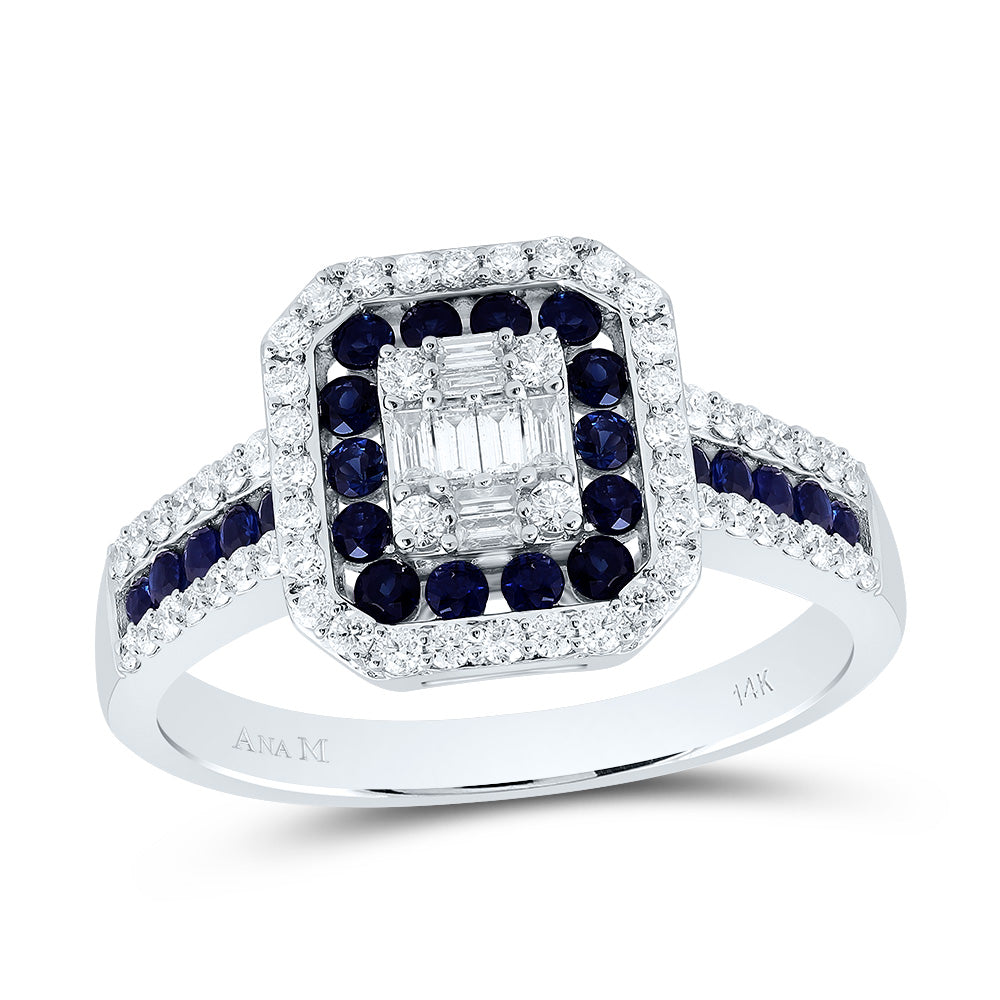 3/8CTW-DIA ANA M 1/2CTW-RD-BS NAT GEM OCTAGON RING