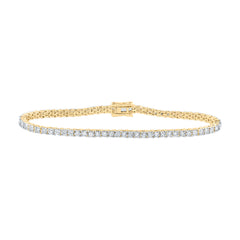 10K Yellow Gold 1 1/2 CTW-Natural Diamond Fashion Tennis Bracelet (7 Inch ) 10.01 Gram