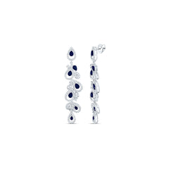 1 1/4CTW-DIA ANA M 2 CTW-PS-BS NAT GEM DANGLING EARRING