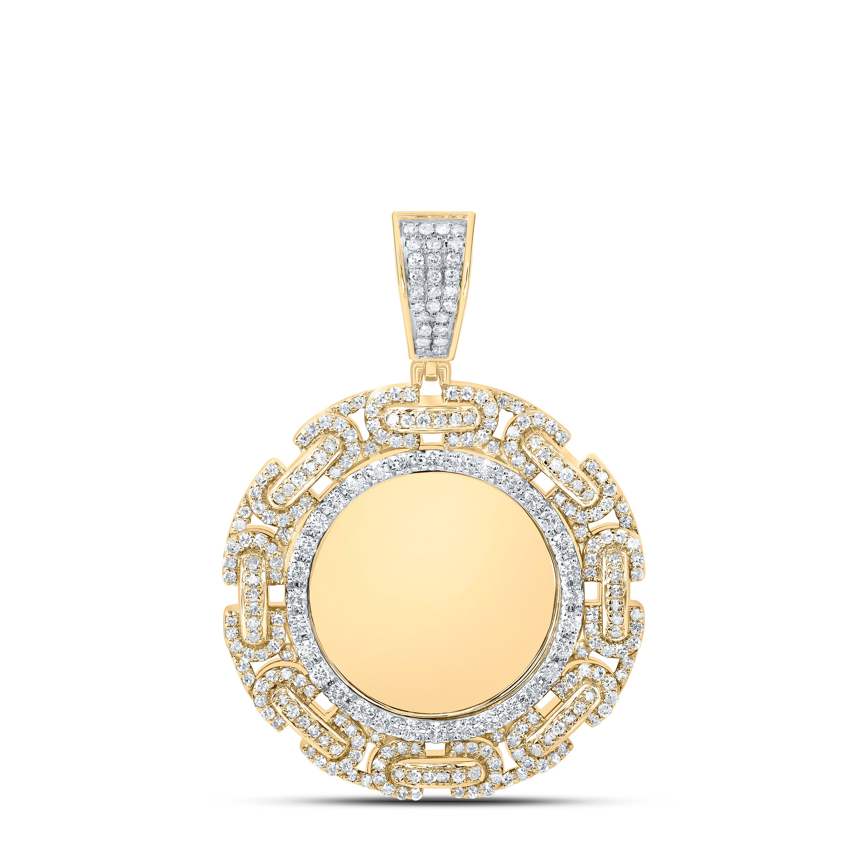 1 5/8CTW-DIA NK ROUND MEMORY MENS CHARM