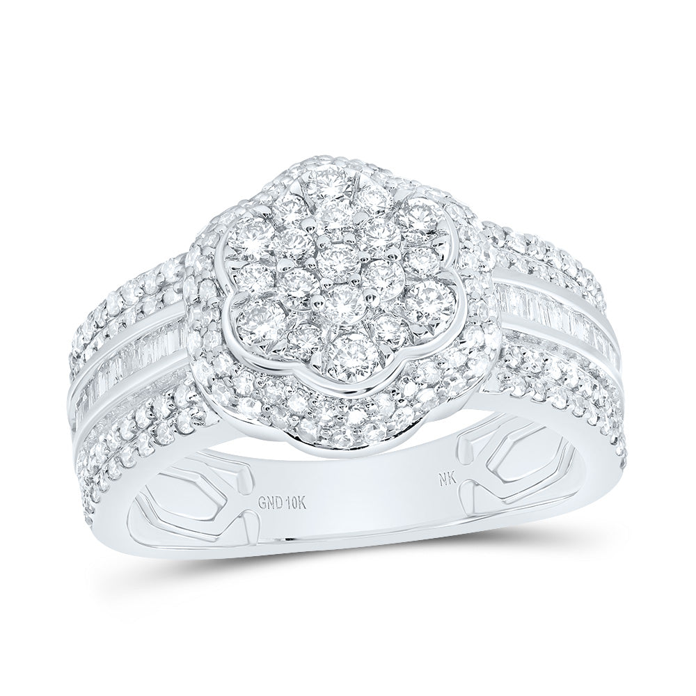 1CTW-DIA NK FASHION FLOWER RING