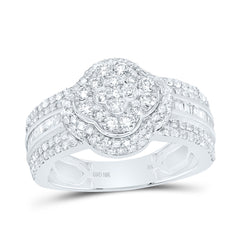 1CTW-DIA NK FASHION CLOVER RING