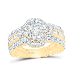 1CTW-DIA NK FASHION CLOVER RING