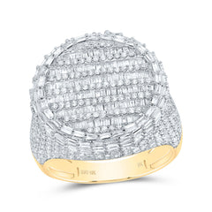 2 1/2CTW-DIA NK FASHION ROUND BAGUETTE MENS RING