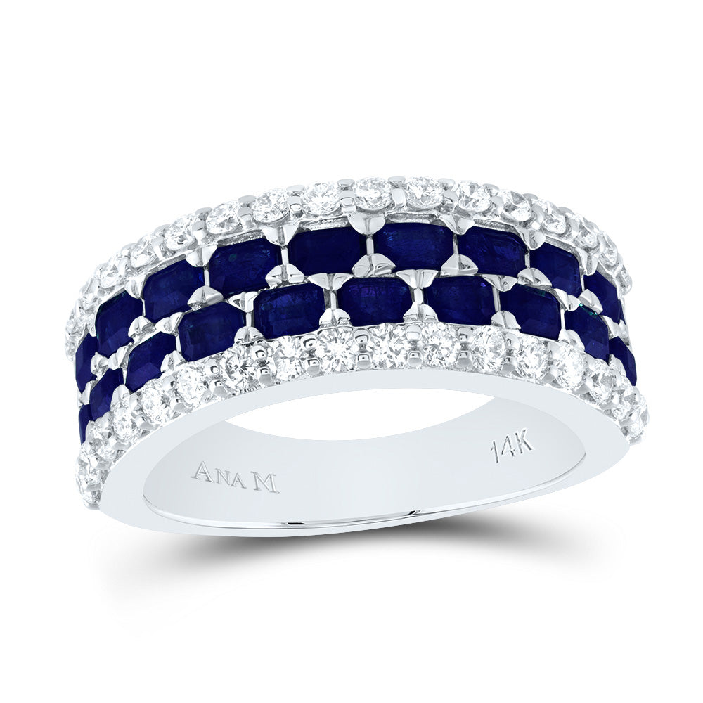 3/4CTW-DIA ANA M 1 7/8CTW-EM-BS NAT GEM ANNIVERSARY BAND