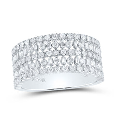 14K White Gold 1 CTW-Natural Diamond Fashion Ladies Band 5.8 Gram
