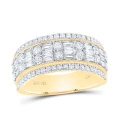 14K Yellow Gold 1 CTW-Natural Diamond Fashion Ladies Band 4.42 Gram