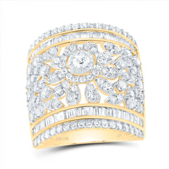 14k Gold 1 1/2 CTW-Natural Diamond Fashion Ladies Band Gram
