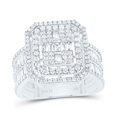 1 7/8CTW-DIA ANA M FASHION OCTAGON BAGUETTE BRIDAL RING