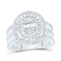 1 5/8CTW-DIA ANA M FASHION OVAL BAGUETTE BRIDAL RING