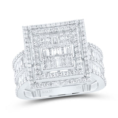1 7/8CTW-DIA ANA M FASHION SQUARE BAGUETTE BRIDAL RING