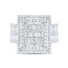 1 7/8CTW-DIA ANA M FASHION SQUARE BAGUETTE BRIDAL RING