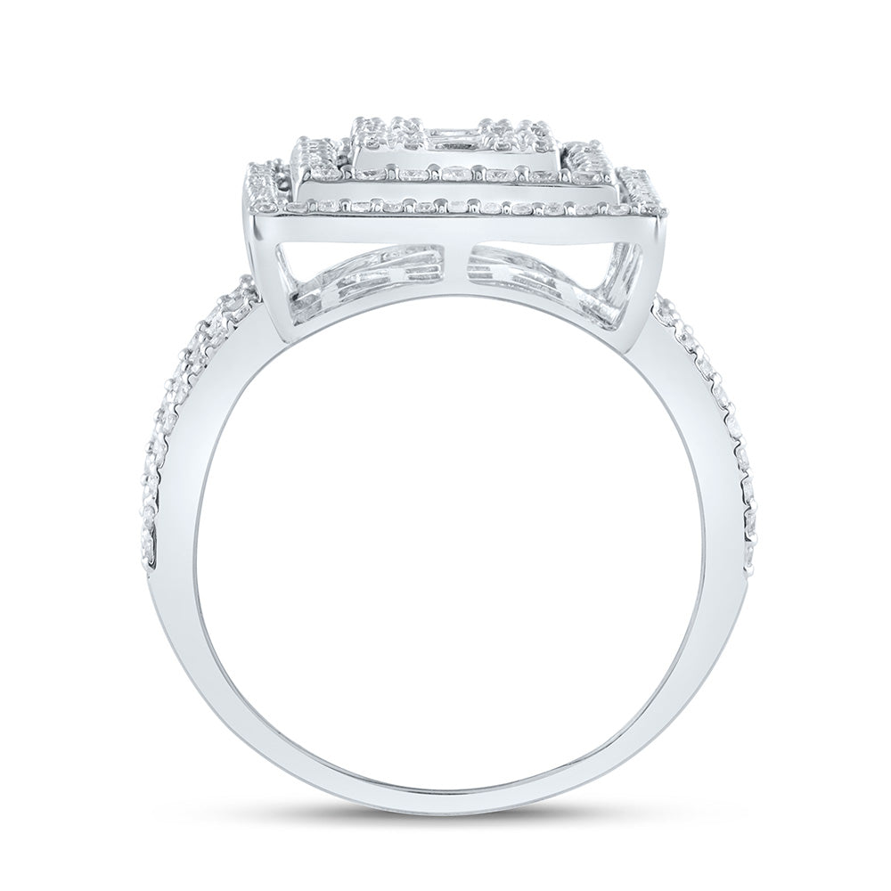 1 7/8CTW-DIA ANA M FASHION SQUARE BAGUETTE BRIDAL RING