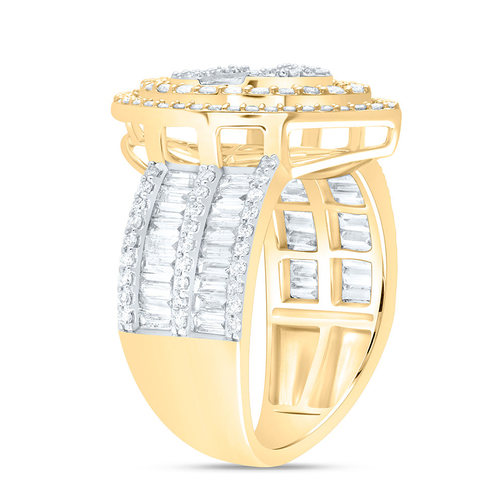 1 3/8CTW-DIA ANA M FASHION PEAR BAGUETTE BRIDAL RING