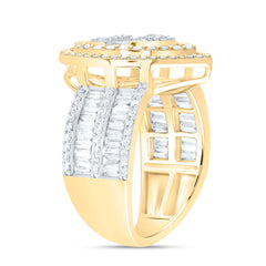 1 3/8CTW-DIA ANA M FASHION PEAR BAGUETTE BRIDAL RING