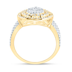 1 3/8CTW-DIA ANA M FASHION PEAR BAGUETTE BRIDAL RING