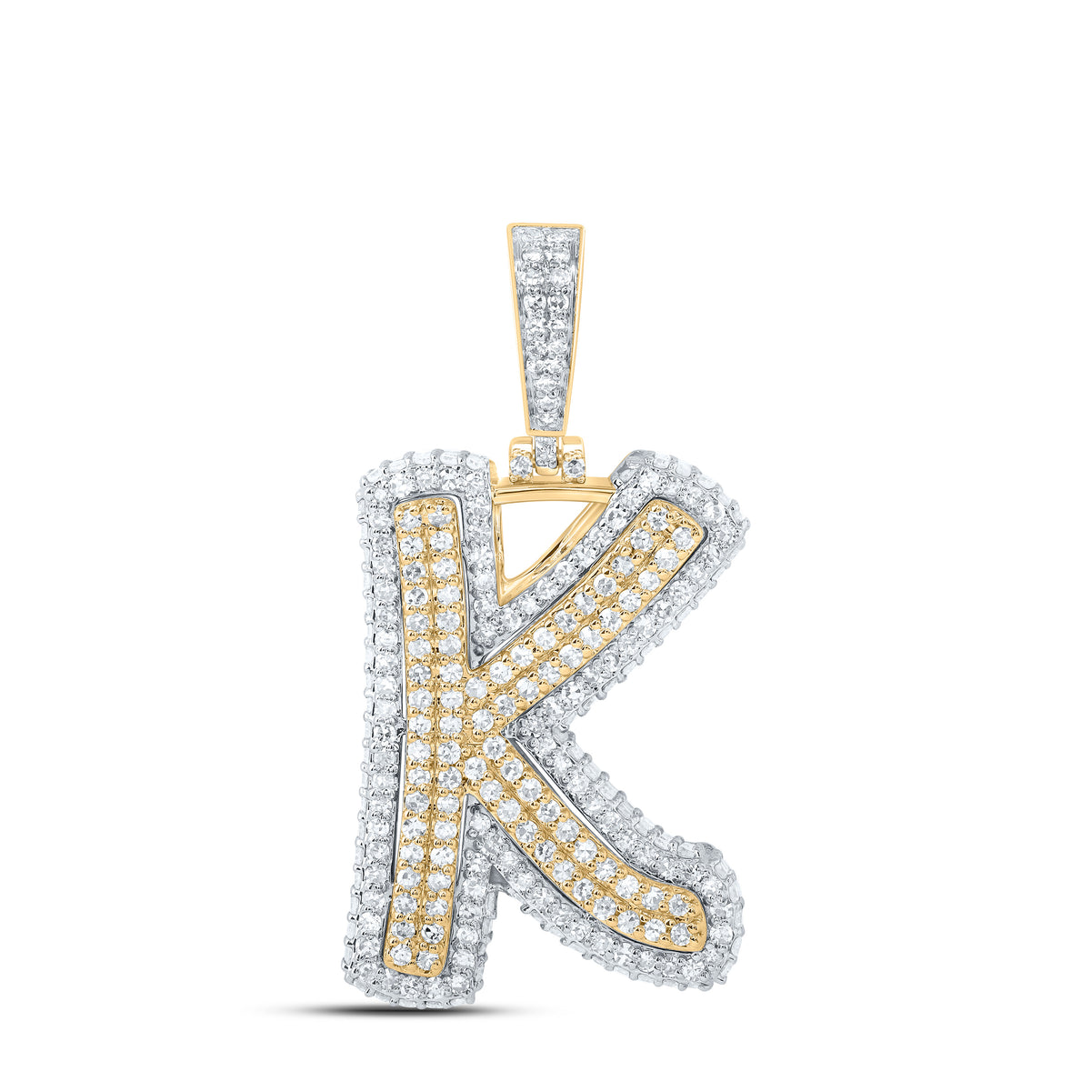 1 1/4CTW-DIA NK FASHION INITIAL "K" PENDANT