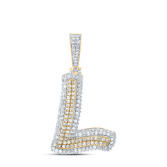 1CTW-DIA NK FASHION INITIAL "L" PENDANT