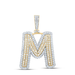 1 1/2CTW-DIA NK FASHION INITIAL "M" PENDANT