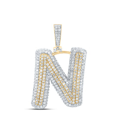 1 1/2CTW-DIA NK FASHION INITIAL "N" PENDANT