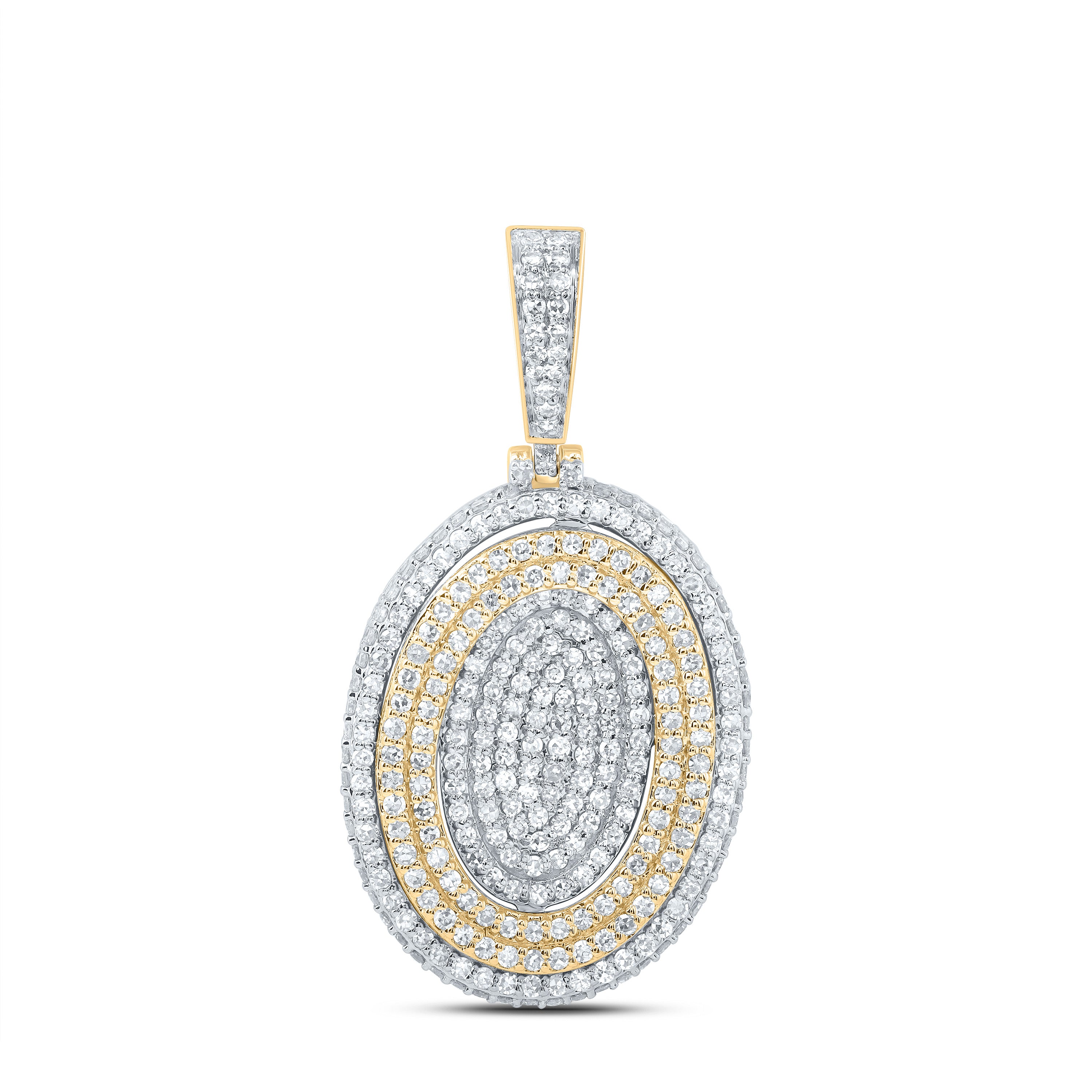 1 1/3CTW-DIA NK FASHION INITIAL "O" PENDANT