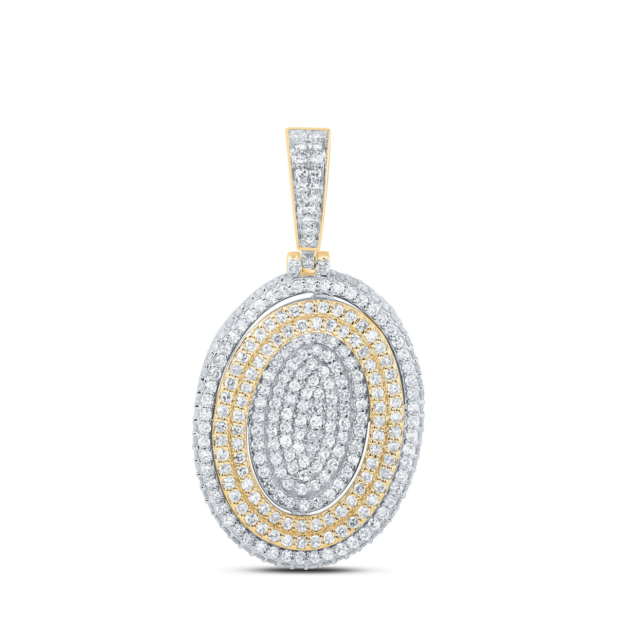 1 1/3CTW-DIA NK FASHION INITIAL "O" PENDANT