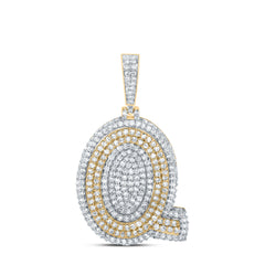 1 1/2CTW-DIA NK FASHION INITIAL "Q" PENDANT