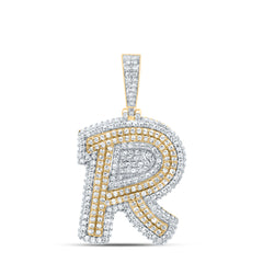 1 1/2CTW-DIA NK FASHION INITIAL "R" PENDANT