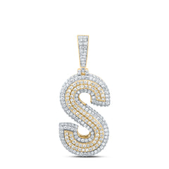 1 1/3CTW-DIA NK FASHION INITIAL "S" PENDANT
