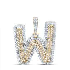 1 5/8CTW-DIA NK FASHION INITIAL "W" PENDANT