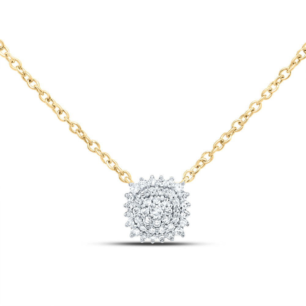 1/6CTW-DIA NK GIFT CUSHION NECKLACE (18 INCH)