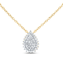 1/6CTW-DIA NK GIFT PEAR NECKLACE (18 INCH)