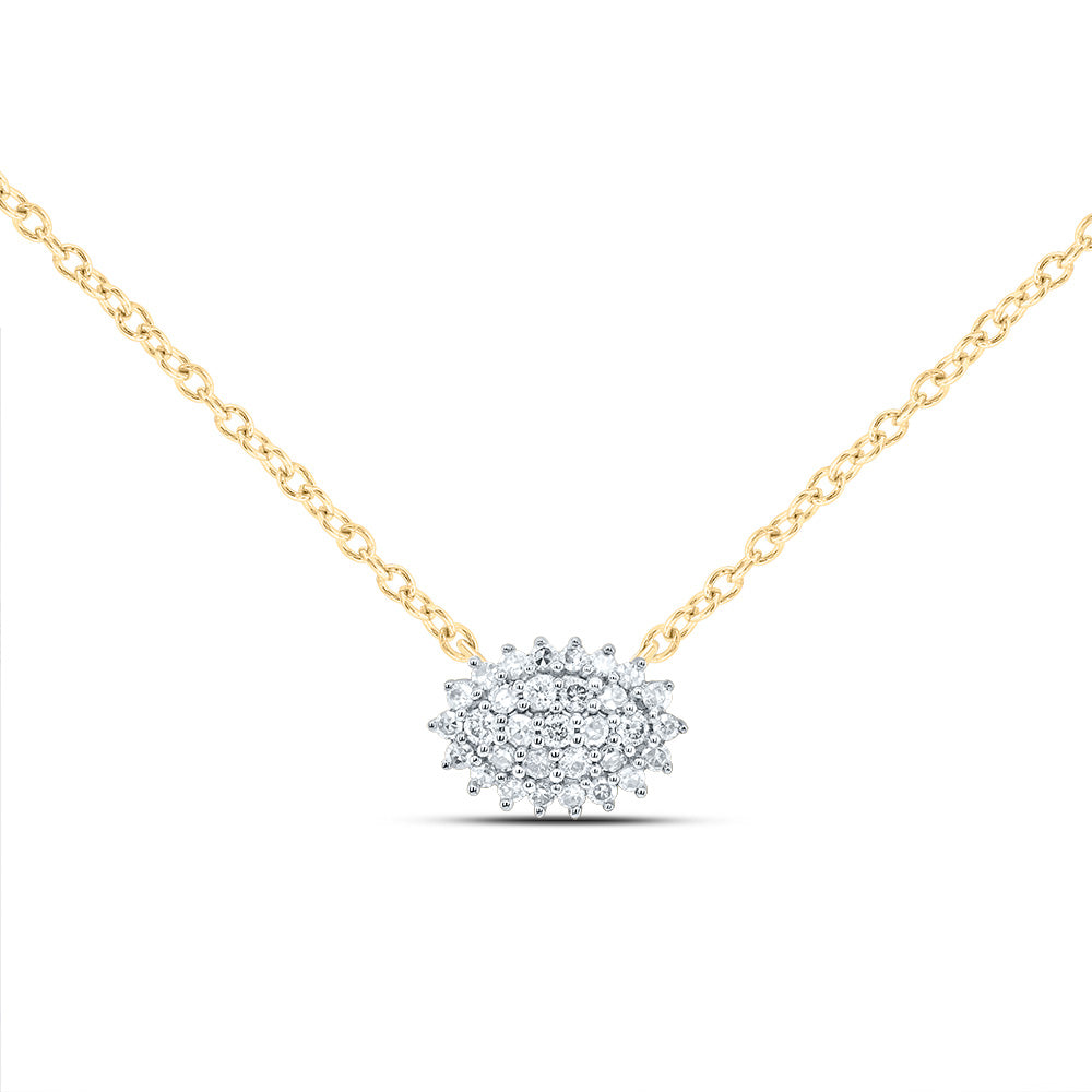 1/6CTW-DIA NK GIFT OVAL NECKLACE (18 INCH)