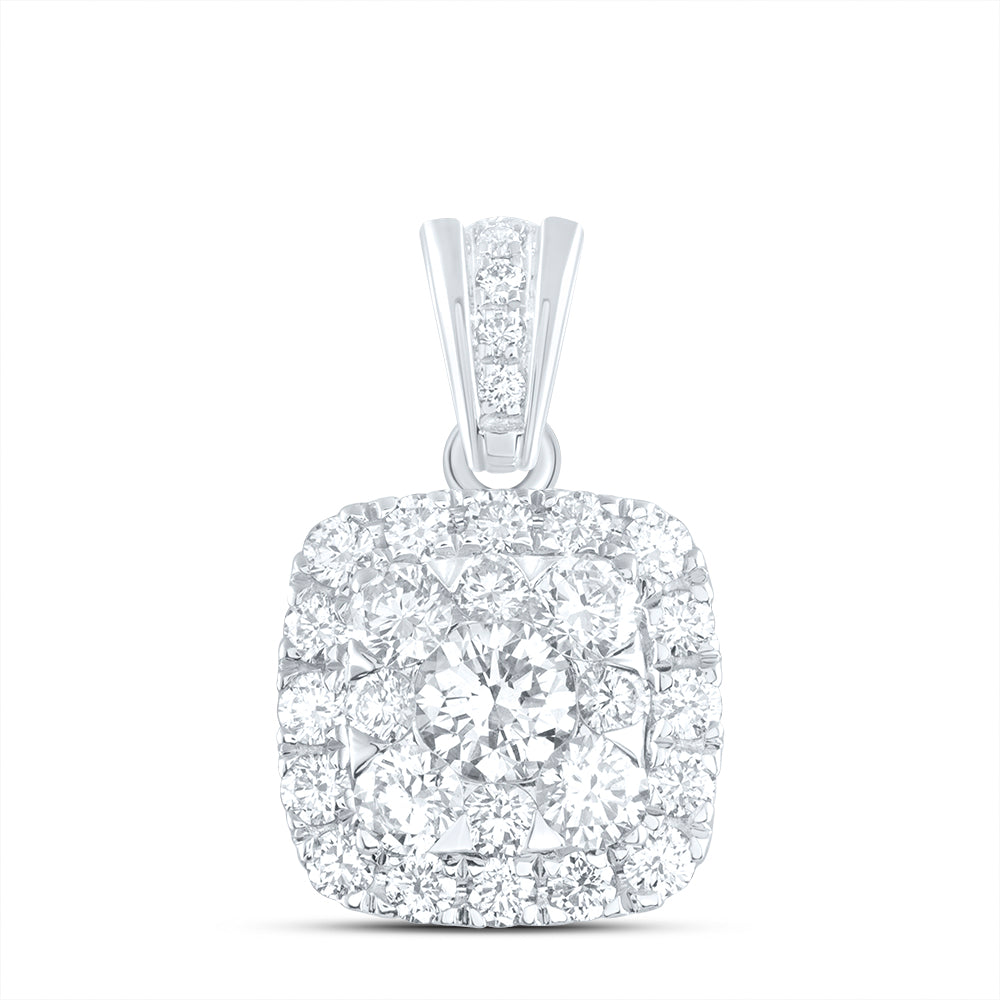 7/8CTW-DIA ANA M ELITE 1/4CT-CRD FASHION CUSHION PENDANT