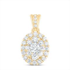 3/4CTW-DIA ANA M ELITE 1/4CT-CRD FASHION OVAL PENDANT