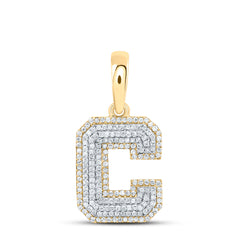 1/2CTW-DIA P1 GIFT INITIAL "C" PENDANT