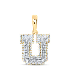 3/4CTW-DIA P1 GIFT INITIAL "U" PENDANT