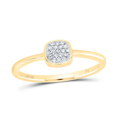 10K Yellow Gold 1/20 CTW-Natural Diamond Gift Cushion Ring 1.12 Gram
