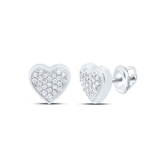 1/8CTW-DIA P1 GIFT HEART STUD EARRING